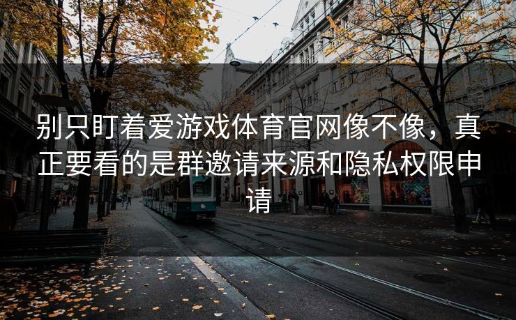 别只盯着爱游戏体育官网像不像，真正要看的是群邀请来源和隐私权限申请