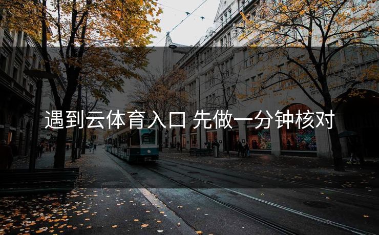 遇到云体育入口 先做一分钟核对