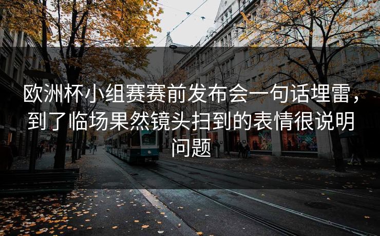 欧洲杯小组赛赛前发布会一句话埋雷，到了临场果然镜头扫到的表情很说明问题